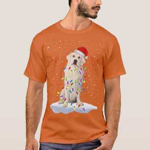 Camiseta Christmas Lights Santa Labrador Retriever Dog Love