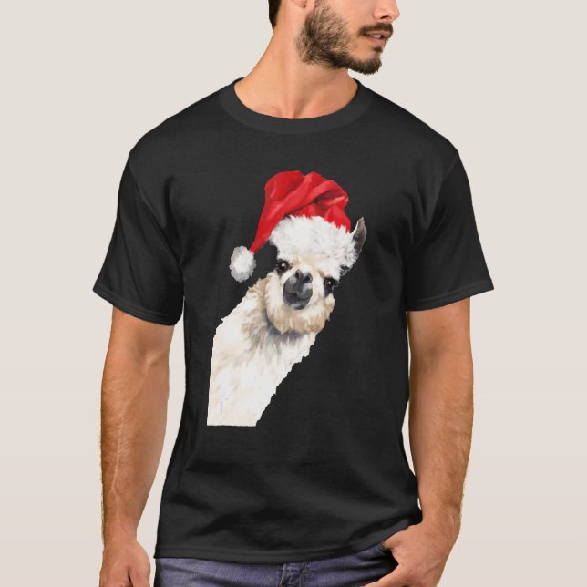 Camiseta Christmas Llama  Fa La Llama Cute  For Women Kids (Anverso)