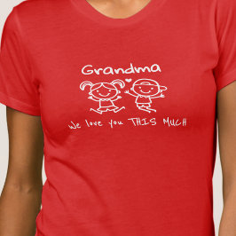 Camiseta Christmas Love You Grandma Fun Graphic Gift