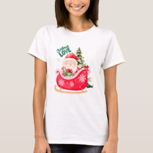 Camiseta Christmas Lover Santa Sleigh   Festive Holiday Gif