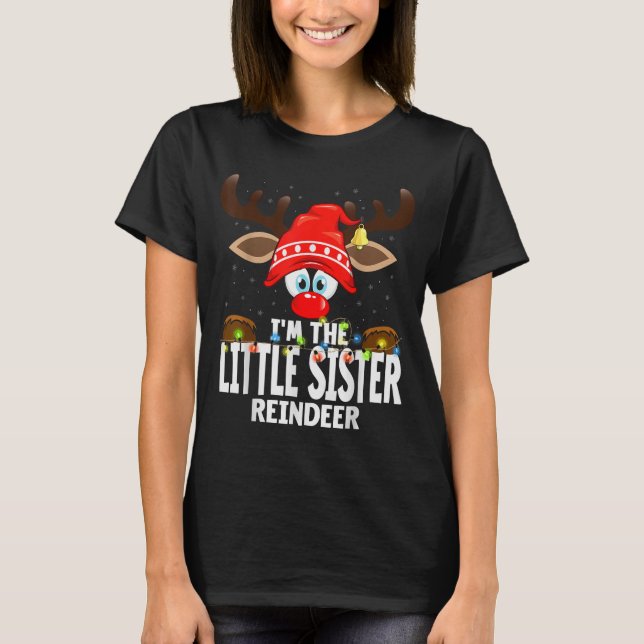 Camiseta Christmas Matching I'm The Little Sister Reindeer  (Anverso)