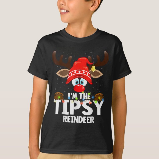 Camiseta Christmas Matching I'm The Tipsy Reindeer  (Anverso)