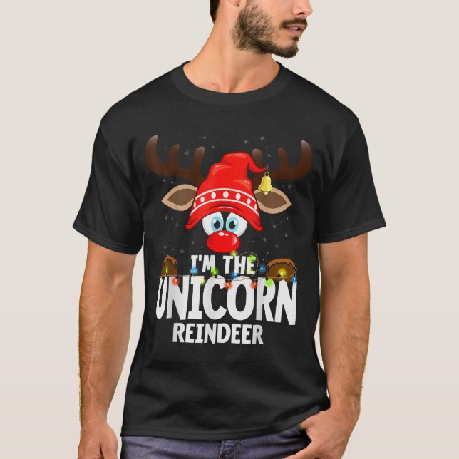 Camiseta Christmas Matching I'm The Unicorn Reindeer  (Anverso)