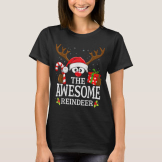 Camiseta Christmas Matching The Awesome Reindeer Family 