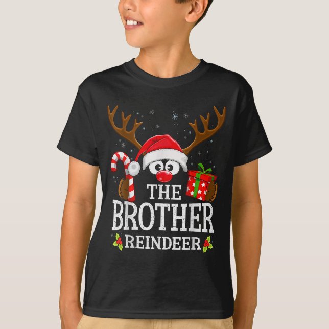 Camiseta Christmas Matching The Brother Reindeer Family  (Anverso)