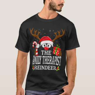 Camiseta Christmas Matching The Family Therast Reindeer Fam