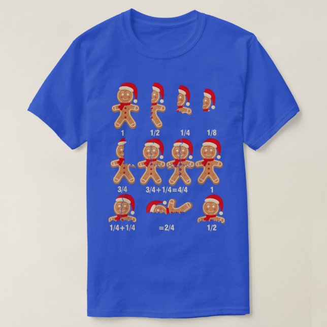 Camiseta Christmas Math Teacher Equation Gingerbread With S (Diseño del anverso)