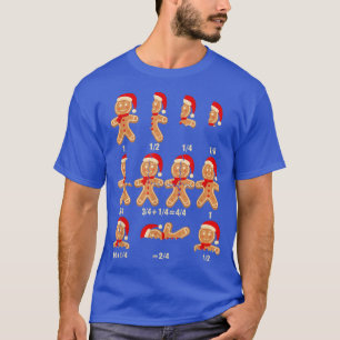Camiseta Christmas Math Teacher Equation Gingerbread With S