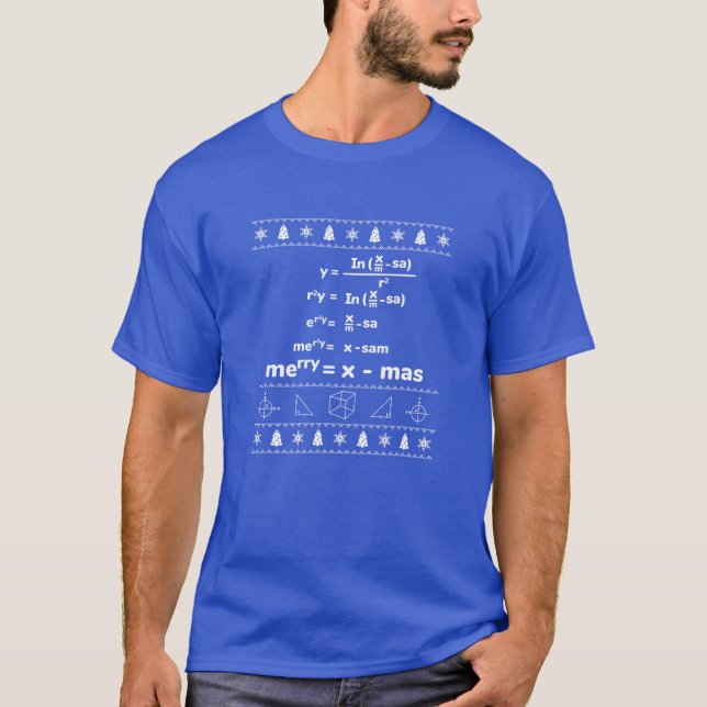 Camiseta Christmas Merry Xmas Math Equation Formula Design (Anverso)