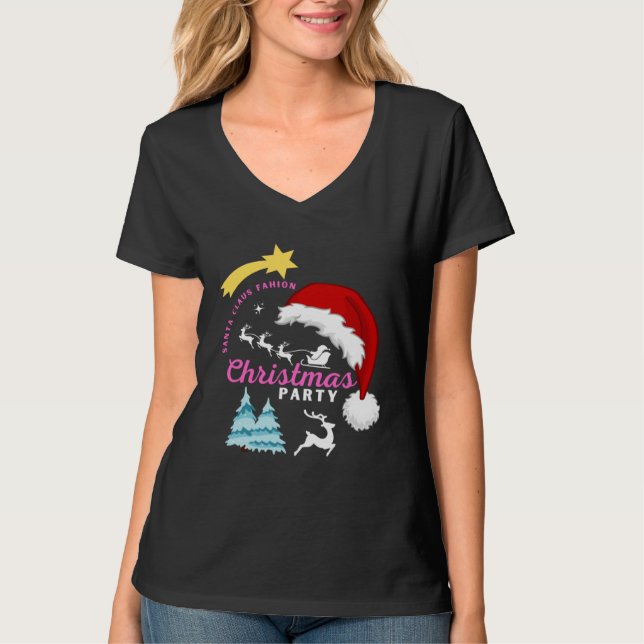 Camiseta Christmas Motif Christmas Party  1 (Anverso)