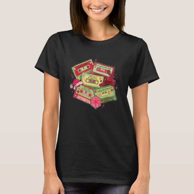 Camiseta Christmas Music Cassette Tapes Retro Xmas (Anverso)
