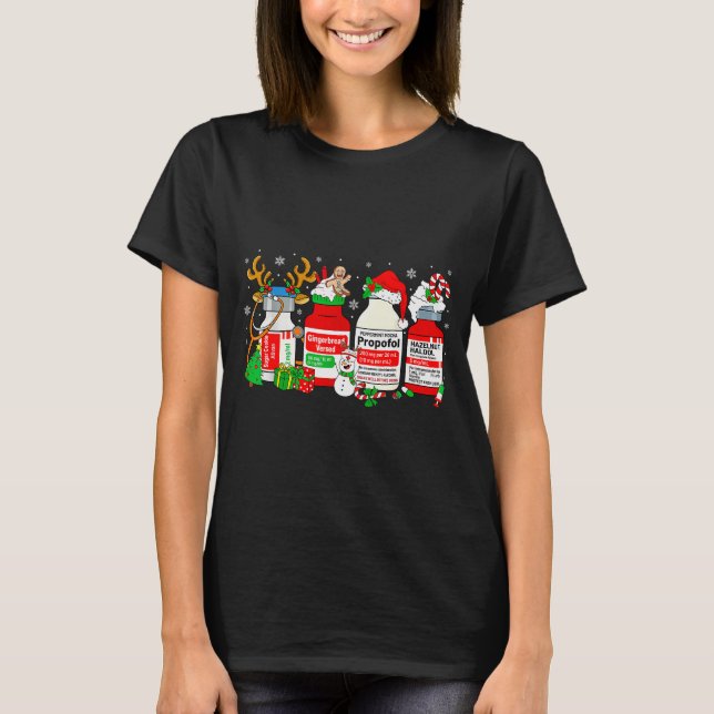 Camiseta Christmas Nurse Peppermint Mocha Profol Er Ed Icu  (Anverso)