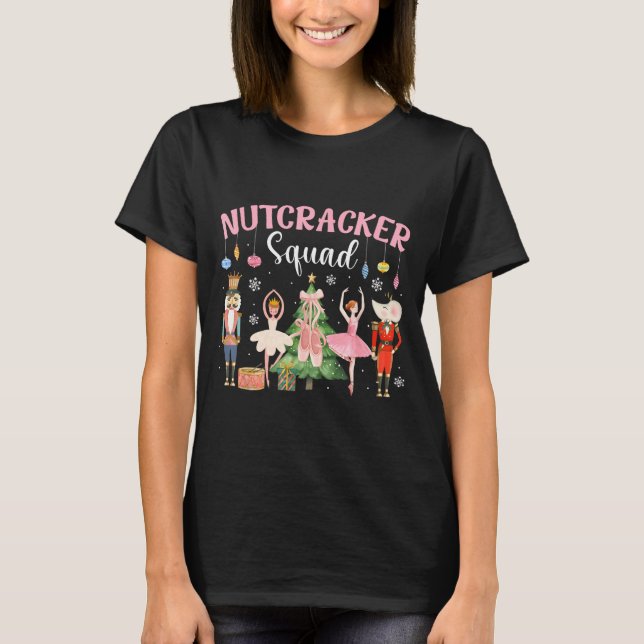 Camiseta Christmas Nutcracker Squad Ballet Dance Women Kids (Anverso)