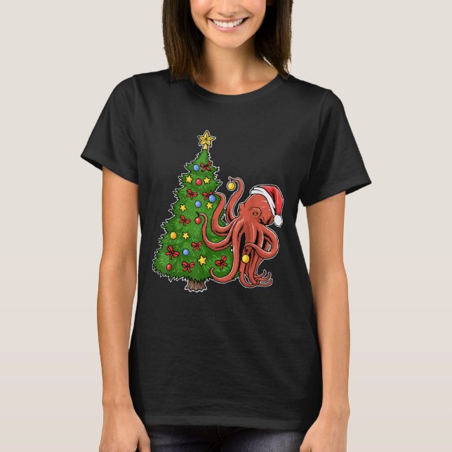 Camiseta Christmas Octopus  (Anverso)