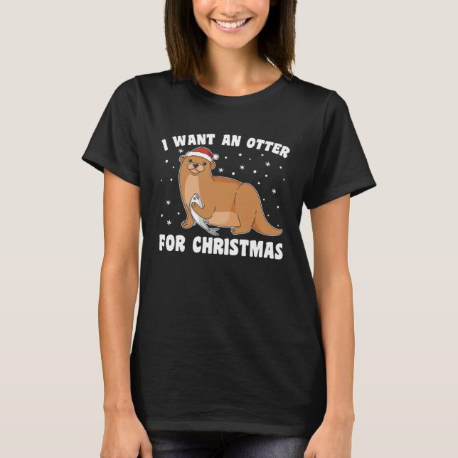 Camiseta Christmas Otter Otter For All Christmas Otters (Anverso)