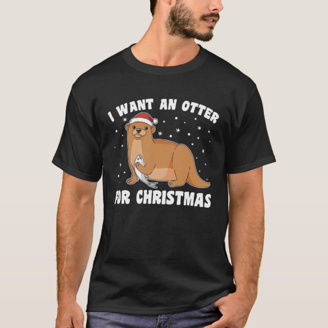 Camiseta Christmas Otter Otter For All Christmas Otters (Anverso)
