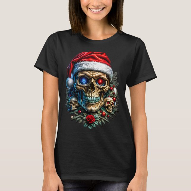Camiseta Christmas Outfit Skull Christmas Death Heavy Xmas  (Anverso)