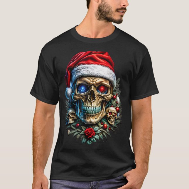 Camiseta Christmas Outfit Skull Christmas Death Heavy Xmas  (Anverso)