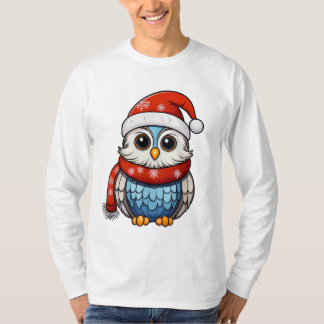 Camiseta Christmas Owl – Festive Holiday T-Shirt for Adults