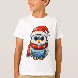 Camiseta Christmas Owl – Holiday T-Shirt for Kids and Teens