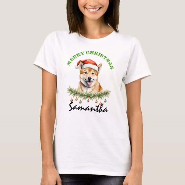 Camiseta Christmas Oz Animals Dingo Matching Women's (Anverso)
