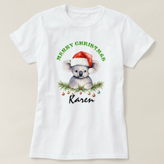 Camiseta Christmas Oz Animals Koala Matching Women's (Diseño del anverso)