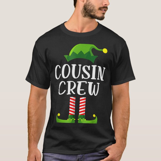 Camiseta Christmas Pajama Cousin Crew Funny Elf Matching Pa (Anverso)