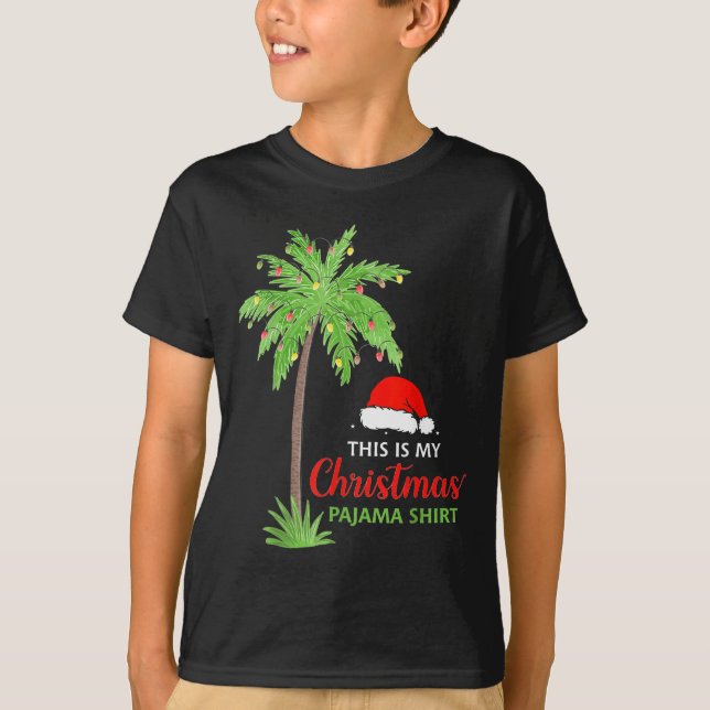 Camiseta Christmas Palm Tree This Is My Christmas Pajama Xm (Anverso)