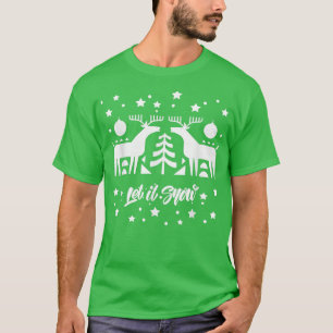 Camiseta Christmas Paris France Let's Snow Tee s, Paris Lov