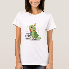 Camiseta Christmas Parrot playing soccer