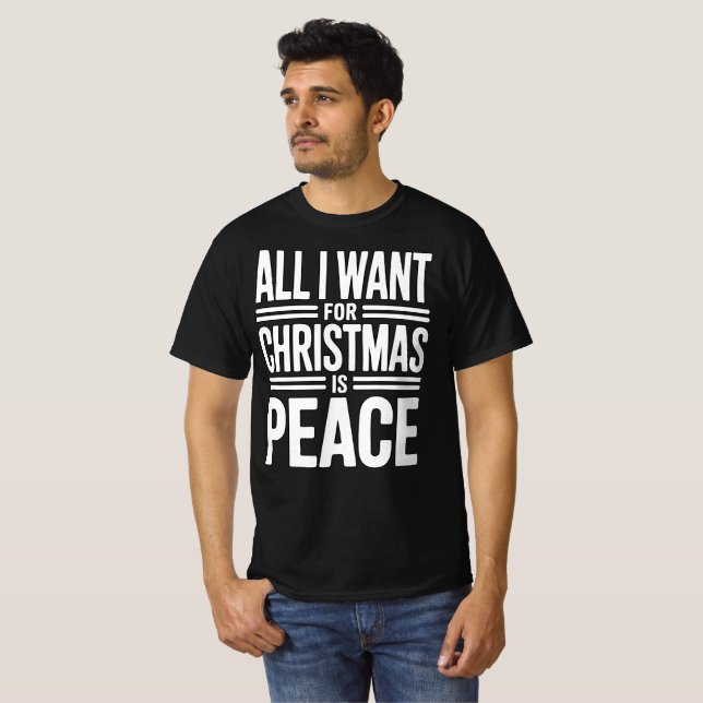 Camiseta Christmas Peace Quote (Anverso completo)