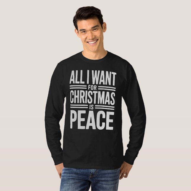 Camiseta Christmas Peace Quote (Anverso completo)