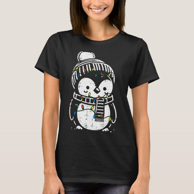 Camiseta Christmas Penguin F Cute Xmas Boys Girls Kids Todd (Anverso)
