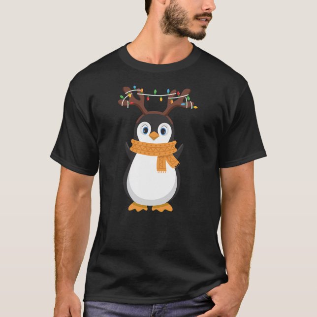 Camiseta Christmas Penguin Reindeer Santa Holiday Pajama 20 (Anverso)