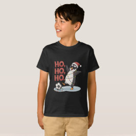 Camiseta Christmas Penguin with Lights and Santa Hat playin