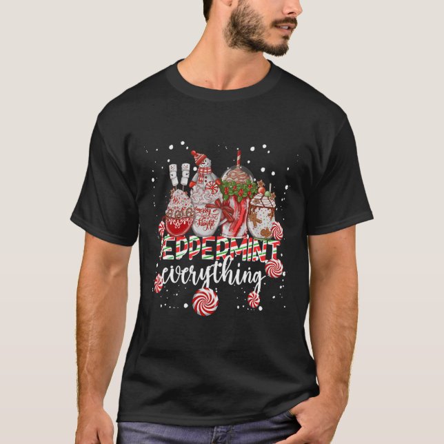 Camiseta Christmas Peppermint Everything Coffee Chocolate M (Anverso)