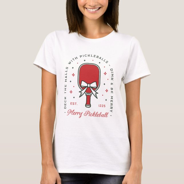 Camiseta Christmas pickleball funny quotes party aesthetic (Anverso)