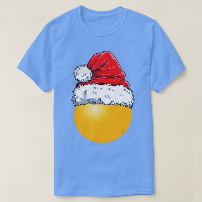 Camiseta Christmas Ping Pong Ball Santa Hat Funny Sport Xma (Diseño del anverso)