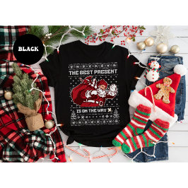 Camiseta Christmas Pregnancy Announcement Best Present