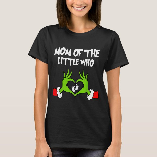 Camiseta Christmas Pregnancy Announcement Funny Mom Of The  (Anverso)