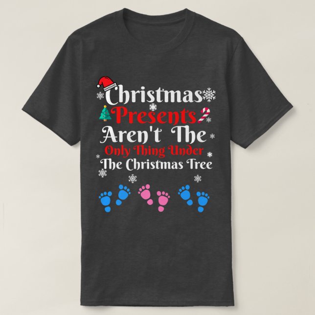 Camiseta Christmas Presents Triplets Pregnancy Boys Xmas Ho (Diseño del anverso)