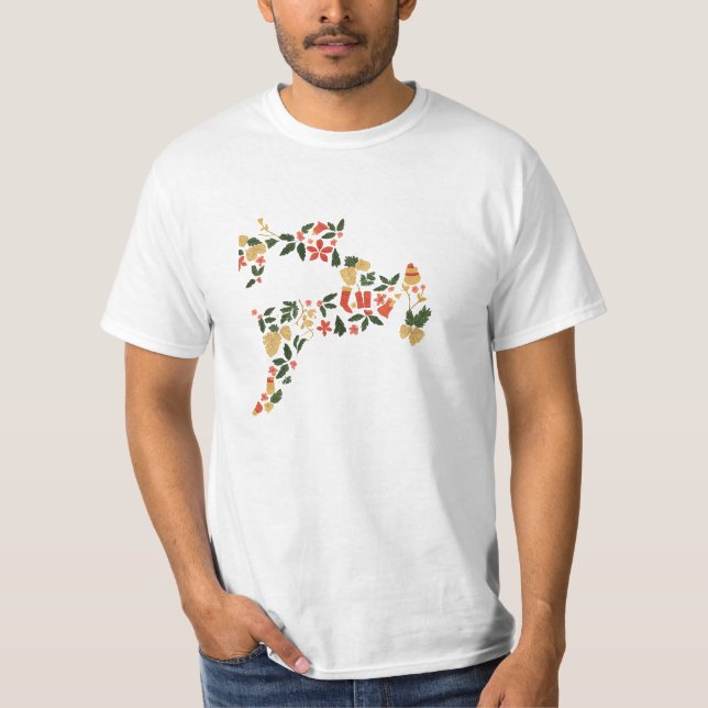 Camiseta Christmas Reindeer Collage – Festive Holida (Anverso)