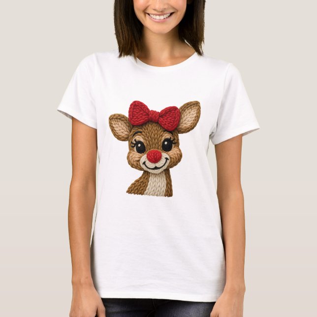 Camiseta Christmas Reindeer Shirt – Cute Rudolph-Inspired  (Anverso)