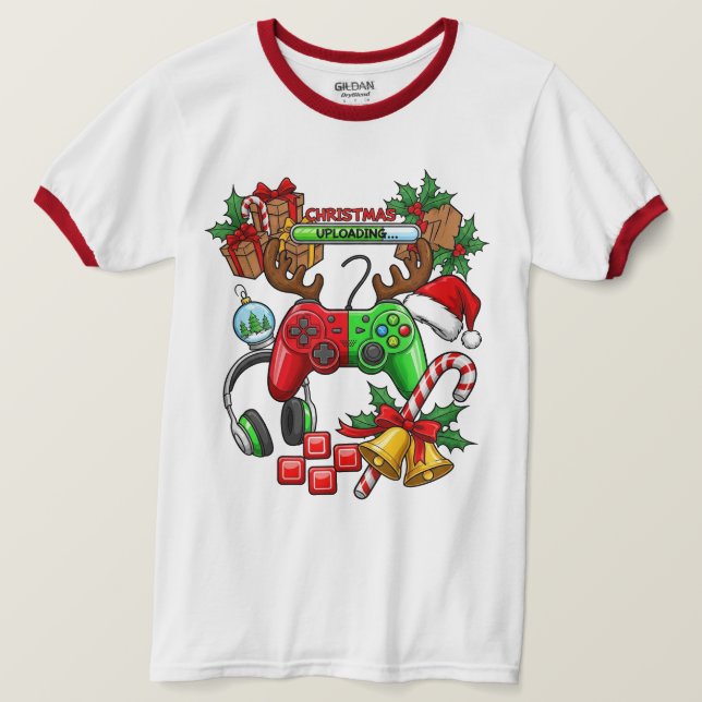 Camiseta Christmas Ringer T-Shirt (Anverso del diseño)