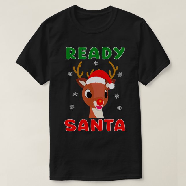 Camiseta Christmas Rudolph Red Nose Reindeer Kids Gift  (Diseño del anverso)