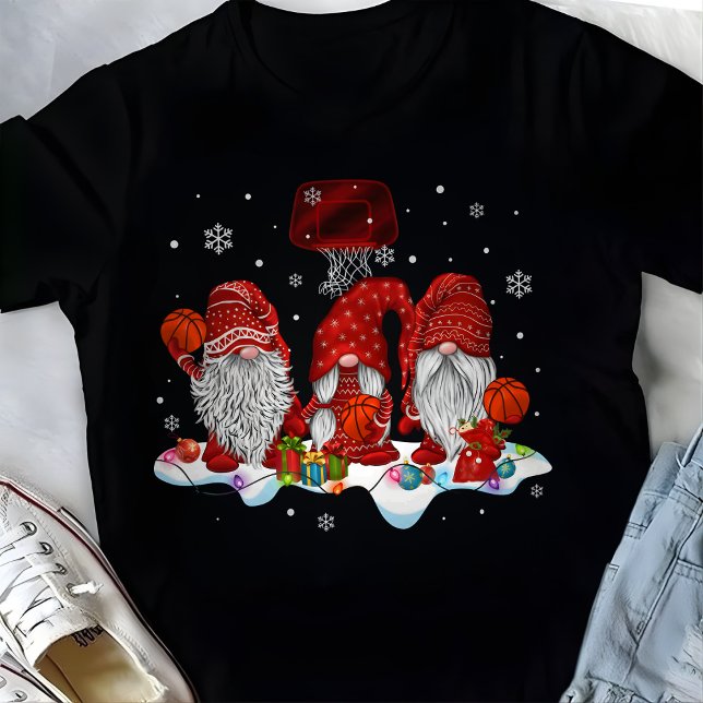 Camiseta Christmas Santa Basketball Player Red Gnomes (Subido por el creador)