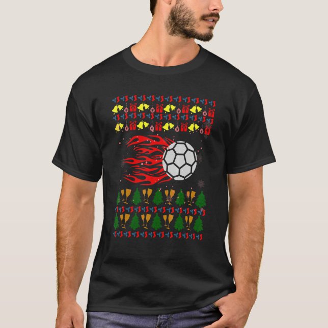 Camiseta Christmas Santa Claus Handball Player Goalkeeper P (Anverso)