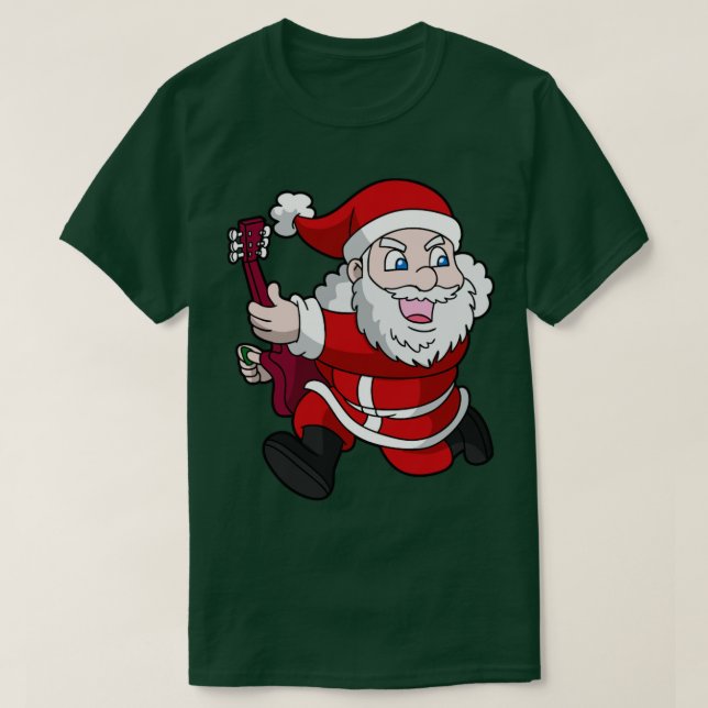 Camiseta Christmas Santa Claus Rocks (Diseño del anverso)