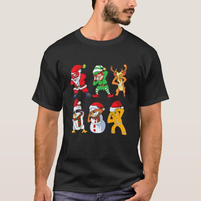 Camiseta Christmas Santa Clause and Friends Griddy Dance (Anverso)