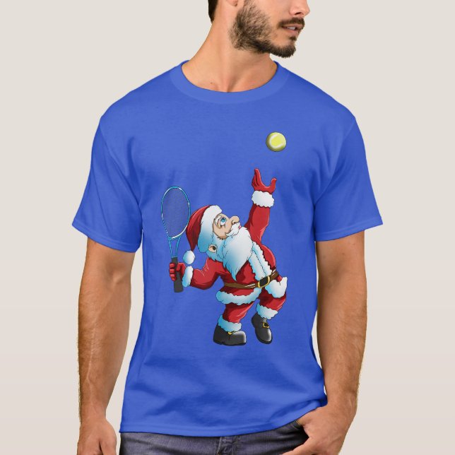 Camiseta Christmas Santa Clausennis Gameennis Racket friend (Anverso)